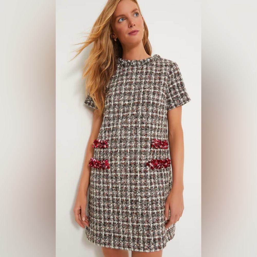 Tuckernuck Winterberry Sequin Tweed Jackie Dress Size Small